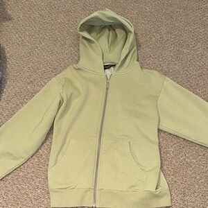 Aritzia Light Green Full-Zip Hoodie